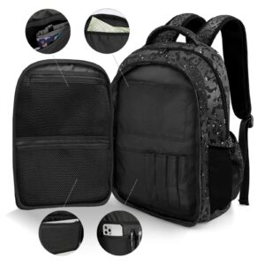 Anneunique Custom Cheerleader Backpack Custom Multifunctional Waterproof Laptop Bag for Travel Gift Cheer Black Bling Print