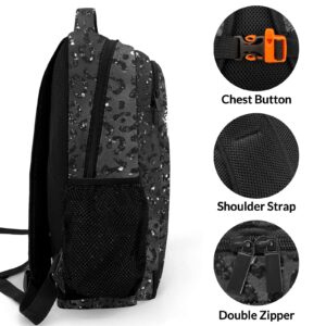 Anneunique Custom Cheerleader Backpack Custom Multifunctional Waterproof Laptop Bag for Travel Gift Cheer Black Bling Print