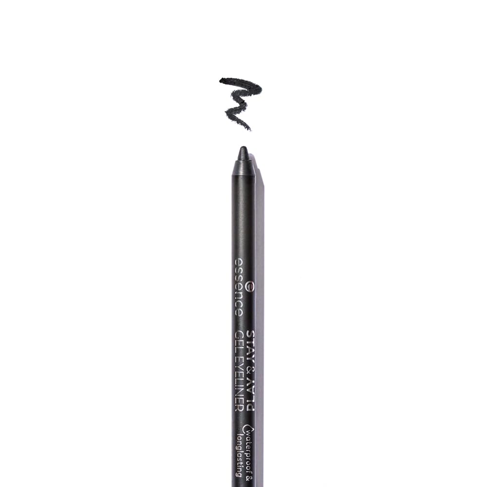 essence | Stay & Play Gel Eyeliner | Super Soft Gel-like Texture | Waterproof & Longlasting | Vegan & Cruelty Free (01 Black Raven)