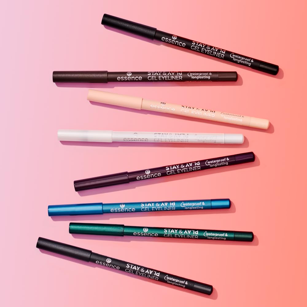 essence | Stay & Play Gel Eyeliner | Super Soft Gel-like Texture | Waterproof & Longlasting | Vegan & Cruelty Free (01 Black Raven)