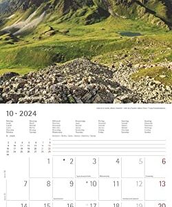 Alpen 2024 - Brochure Calendar 30 x 30 cm (30 x 60 Open) - Calendar with Space for Notes - The Alps - Picture Calendar - Wall Planner - Nature Calendar