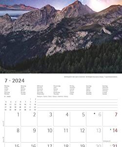 Alpen 2024 - Brochure Calendar 30 x 30 cm (30 x 60 Open) - Calendar with Space for Notes - The Alps - Picture Calendar - Wall Planner - Nature Calendar