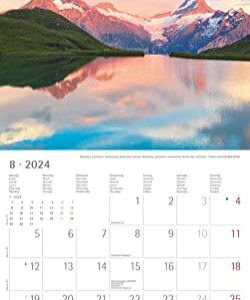 Alpen 2024 - Brochure Calendar 30 x 30 cm (30 x 60 Open) - Calendar with Space for Notes - The Alps - Picture Calendar - Wall Planner - Nature Calendar