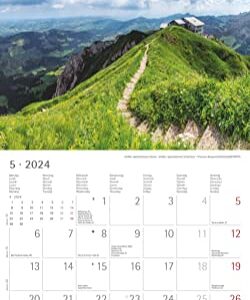 Alpen 2024 - Brochure Calendar 30 x 30 cm (30 x 60 Open) - Calendar with Space for Notes - The Alps - Picture Calendar - Wall Planner - Nature Calendar