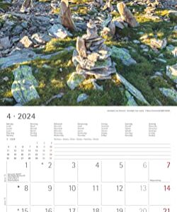 Alpen 2024 - Brochure Calendar 30 x 30 cm (30 x 60 Open) - Calendar with Space for Notes - The Alps - Picture Calendar - Wall Planner - Nature Calendar