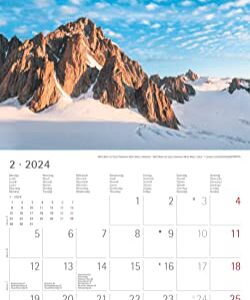 Alpen 2024 - Brochure Calendar 30 x 30 cm (30 x 60 Open) - Calendar with Space for Notes - The Alps - Picture Calendar - Wall Planner - Nature Calendar