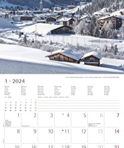 Alpen 2024 - Brochure Calendar 30 x 30 cm (30 x 60 Open) - Calendar with Space for Notes - The Alps - Picture Calendar - Wall Planner - Nature Calendar