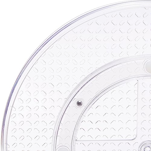 Amazon Basics Clear Lazy Susan Turntable Organizer, 12-Inch, 2-Pack