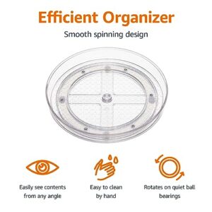 Amazon Basics Clear Lazy Susan Turntable Organizer, 12-Inch, 2-Pack