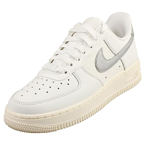 Nike Air Force 1 Low Women Summit White/Metallic Silver DQ7569-100 7.5