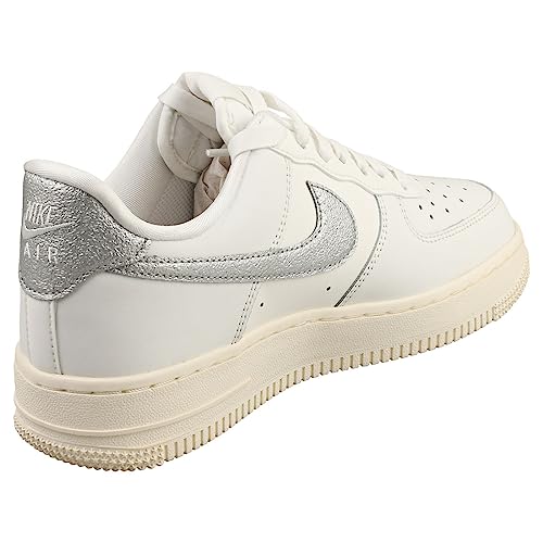 Nike Air Force 1 Low Women Summit White/Metallic Silver DQ7569-100 7.5