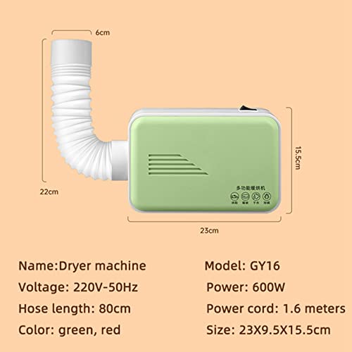 Qianly Portable Electric Clothes Dryer, Foldable Save Space Drying Rack, Laundry Dryer, Clothes Drying for Holiday Gifts Travel, Home, Dorm, Apartments, 110V Green