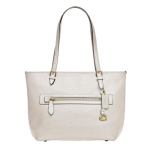 coach polished pebble leather taylor tote