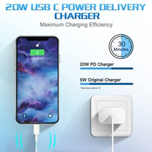 [2-Pack] USB C Wall Charger, OthoKing PD 20W Fast Charging Power Adapter Plug for iPhone 14/13/12/11 Pro Max, Mini, Pro XR, Galaxy, Pixel 4/3, iPad/iPad Mini and More ETL Certificated Charger Adapter