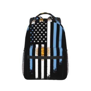 Qurdtt Argentina Backpack,Fashion Argentina Flag Laptop Backpack Casual Hiking Daypack For Men Women