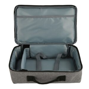 btihceuot projector case, gray heavy duty nylon portable projector bag for outdoor