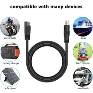 24V DC8mm to SAE Extension Cable DC 8.0mm x 2.0mm Male Plug to SAE Solar Adapter Connector Cable 14AWG for Car,Motorcycle,Solar Panel,Portable Generator,Solar Power Station Etc.