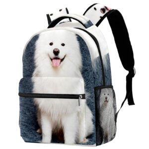travel backpack,carry on backpack,samoyed dog cute,hiking backpack outdoor sports rucksack casual daypack
