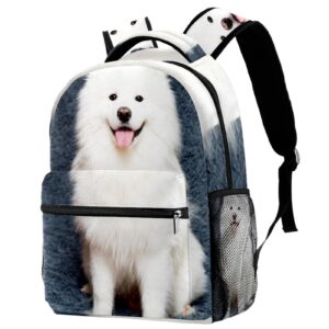 Travel Backpack,Carry On Backpack,Samoyed dog cute,Hiking Backpack Outdoor Sports Rucksack Casual Daypack