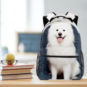 Travel Backpack,Carry On Backpack,Samoyed dog cute,Hiking Backpack Outdoor Sports Rucksack Casual Daypack