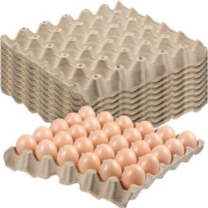 60 Pieces Egg Crates Bulk 30 Cell Egg Cartons Bulk Pulp Fiber Egg Cartons Reusable Paper Egg Container Empty Egg Tray Egg Holder for Farm Market Family Kitchen Storing Eggs