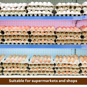 60 Pieces Egg Crates Bulk 30 Cell Egg Cartons Bulk Pulp Fiber Egg Cartons Reusable Paper Egg Container Empty Egg Tray Egg Holder for Farm Market Family Kitchen Storing Eggs