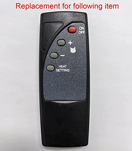 Replacement for TEC Flame Electric Fireplace Heater Remote Control RC1007A RC1007A-FS FEF26 FEF260 F2609E R71007A 125397-01