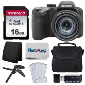 kodak pixpro az405 digital camera (black) + 16gb memory card + camera case + accessories - ultimate bundle