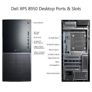 Dell XPS 8950 Gaming Desktop Computer - 12th Gen Intel Core i7-12700 up to 4.90 GHz CPU, 128GB DDR5 RAM, 2TB NVMe SSD + 12TB HDD, AMD Radeon RX 6700XT 12GB, Killer Wi-Fi 6, Windows 11 Pro