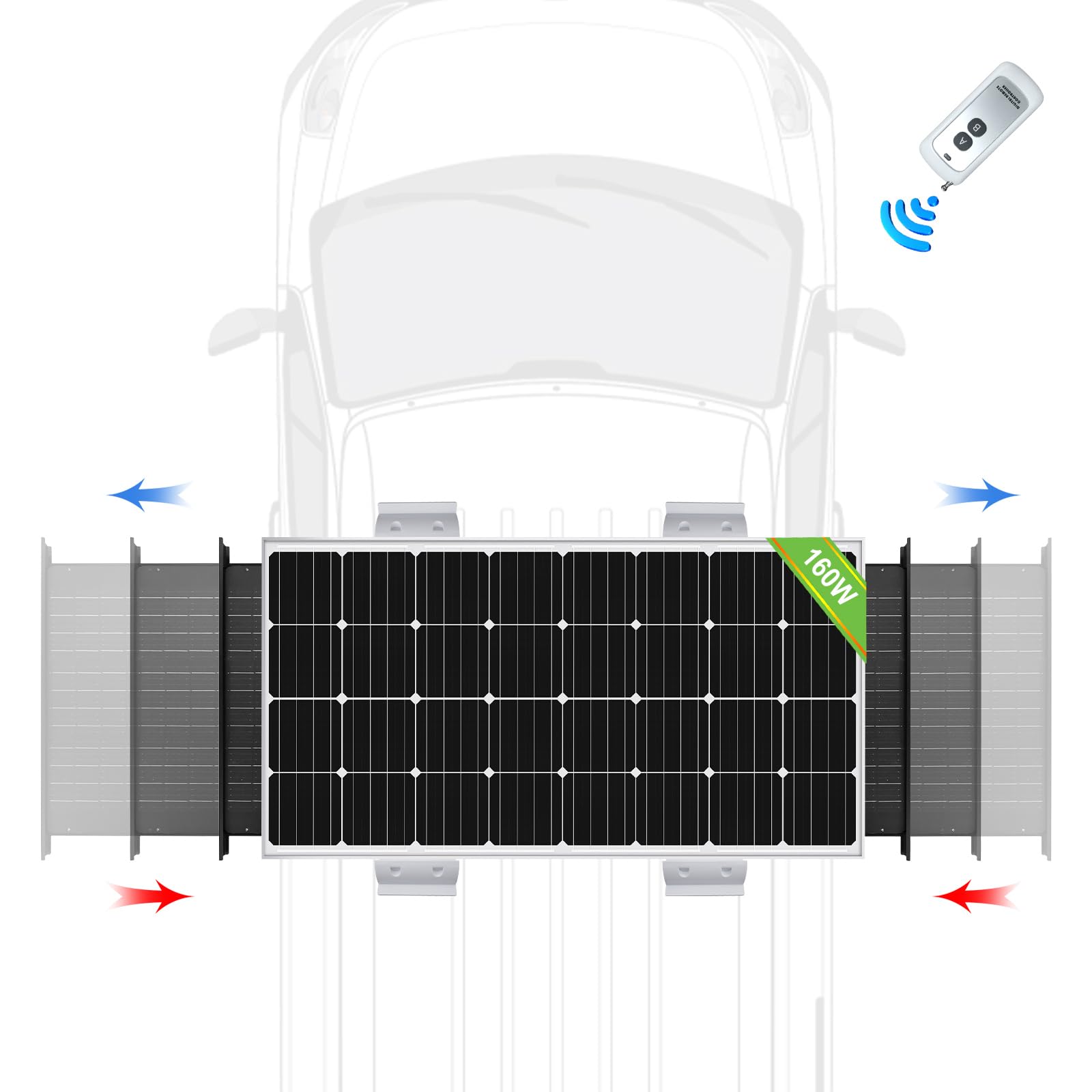 ECO-WORTHY RV Solar Panel 280 Watt, 12 Volt Scalable RV Solar Panel Kit,Maximize Installation Area for Van, Motorhome and Trailer