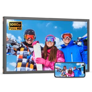 21.5-inch dual-wifi extra large digital picture frame - 32gb digital photo frame fhd ips panel, wall mountable, share photos videos via app email, sync smartphone screen, suit for home decorations