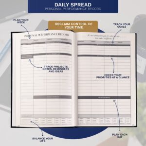 The Performance Planner | Linen Edition | By Zig Ziglar | 6x9 inch Hardcover Daily Planner Journal and For Daily Weekly Monthly and Yearly Goal Setting And Achieving