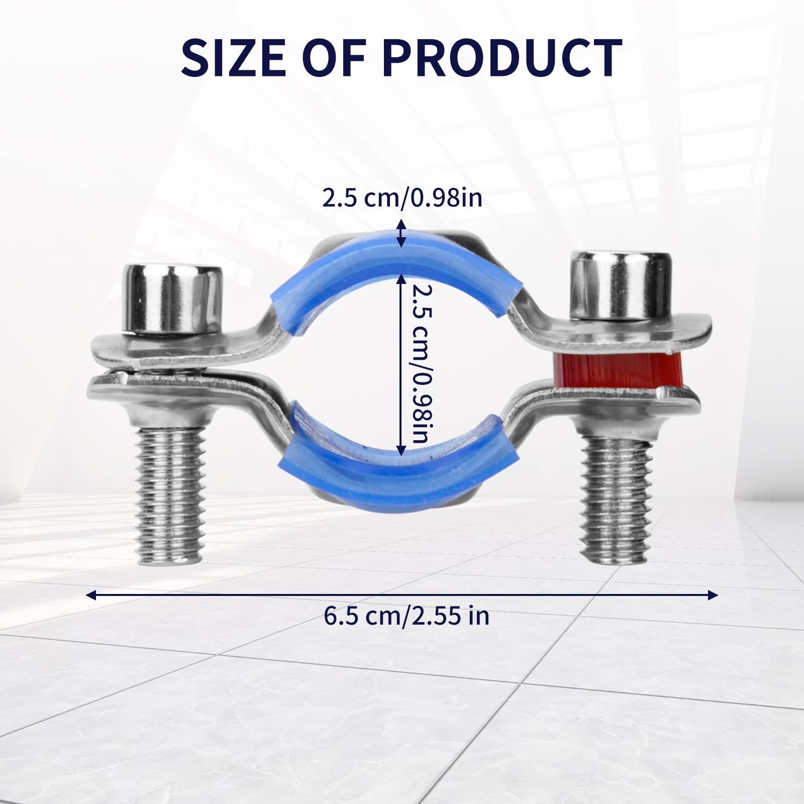 Juomid Fix Sinking Office Chair, Adjustable Height 304 Stainless Steel Chair Saver Stopper for Stop Chair Sinking Going Down Sag, with Hexagon Wrench, Cylinder 25-28mm, 0.98-1.1inch, 2pcs