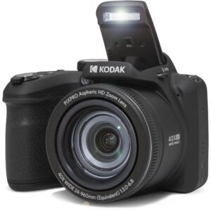 Kodak PIXPRO AZ405 Digital Camera Black, Point & Shoot Camera Case, 32GB SD Memory Card, Rechargeable Batteries & Charger, USB Card Reader, Table Tripod, Accessories