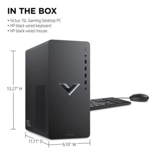 HP Victus Gaming Desktop, AMD Ryzen 7-5700G Processor, Radeon RX 6600XT 8GB Graphics(Outperforms RTX 3060), 32GB RAM, 2TB PCIe SSD, Wi-Fi 6, HDMI, 3X DisplayPort, Win11, Black