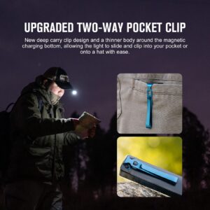 OLIGHT Arkfeld UV Rechargeable EDC Flashlight 1000 Lumens with 365nm UV Light, Flat Flashlight for Outdoors, Emergency, Working, Pet Urine Detection (Cool White Light: 5700~6700K)