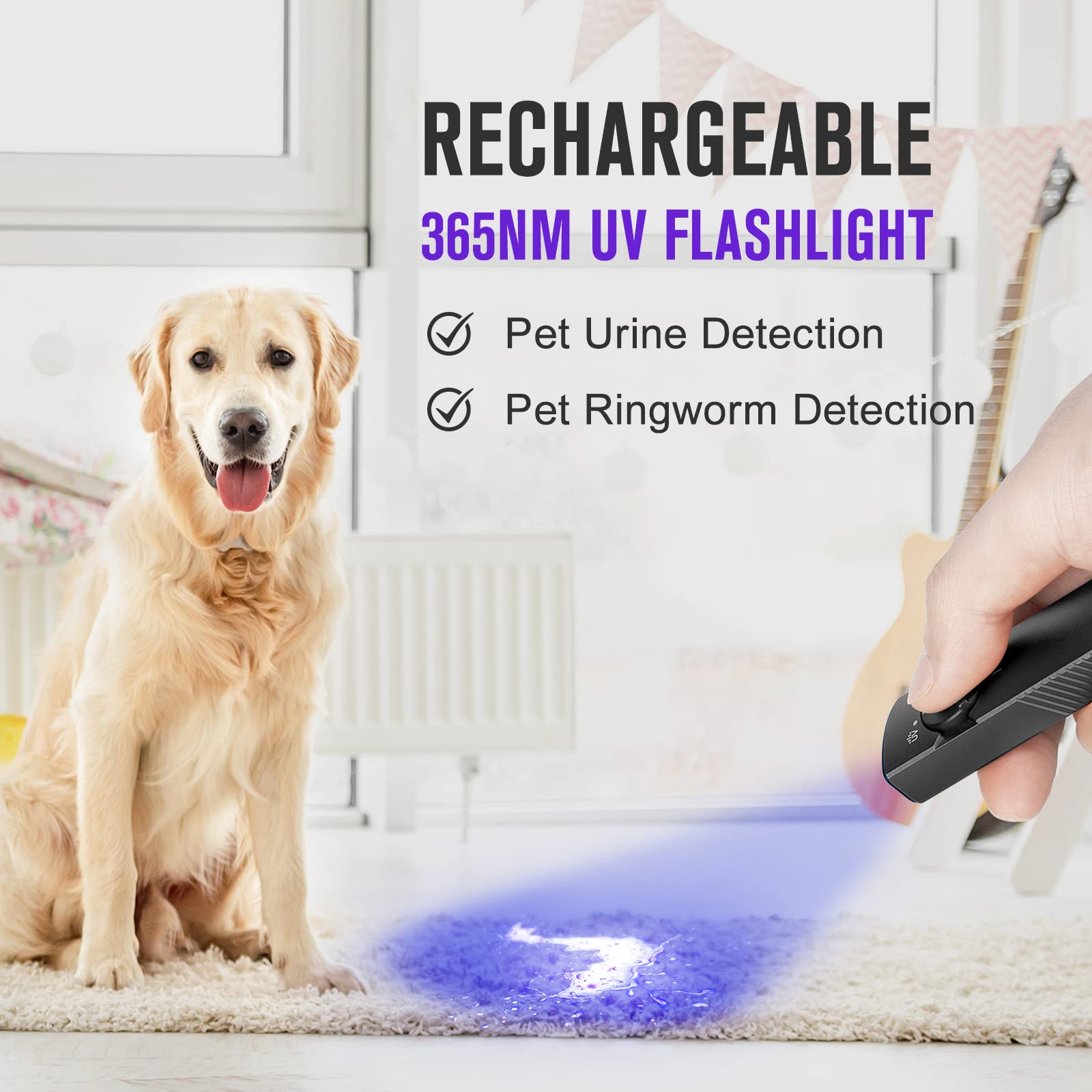 OLIGHT Arkfeld UV Rechargeable EDC Flashlight 1000 Lumens with 365nm UV Light, Flat Flashlight for Outdoors, Emergency, Working, Pet Urine Detection (Cool White Light: 5700~6700K)