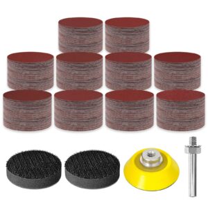 lizmof sanding discs pad kit, sand paper set for drill sanding grinder rotary tools with backer plate shank, sanding pads 60-3000 grit, 300pcs, 2 inches