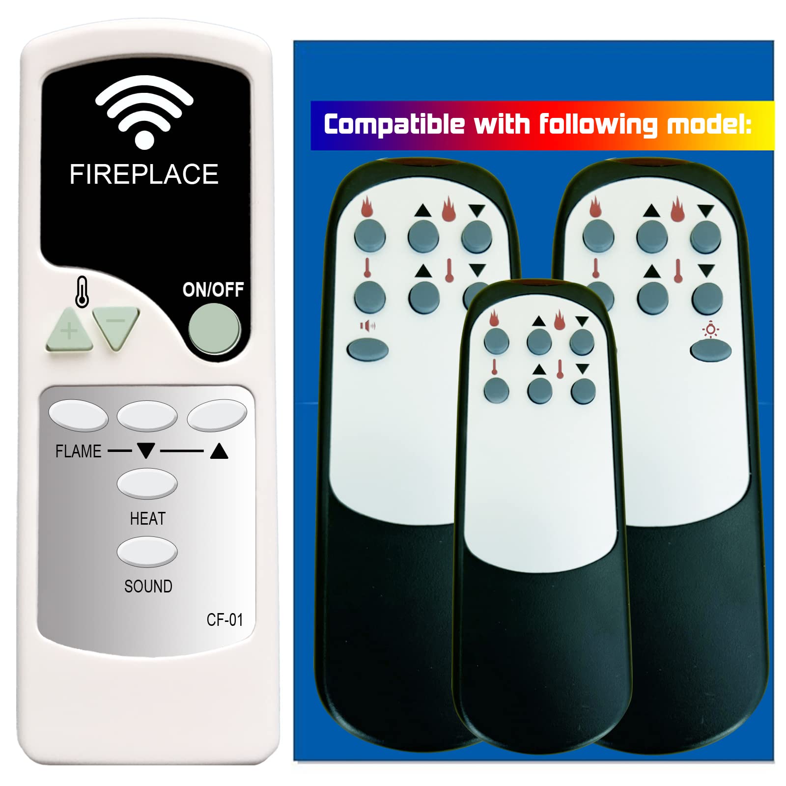 Replacement for Vermont Casting CFM PYROMASTER TEMCO Electric Fireplace Heater Remote Control HEF22 HEF26 HEF33 HEF36 10006950 TEF26 TEF33 TEF36 TE2261 TE2361