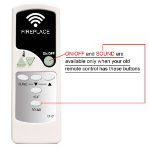 Replacement for Vermont Casting CFM PYROMASTER TEMCO Electric Fireplace Heater Remote Control HEF22 HEF26 HEF33 HEF36 10006950 TEF26 TEF33 TEF36 TE2261 TE2361