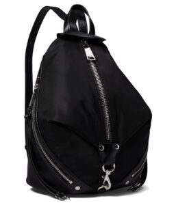 rebecca minkoff nylon medium zip julian backpack, black