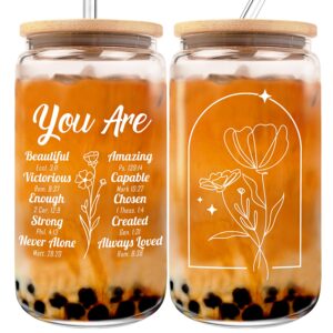 hexmoz christian gifts for women - religious gifts, christian mothers day gifts for women, friend, ladies, sister, church - inspirational, birthday, spiritual, catholic, jesus, bible gifts - glass cup