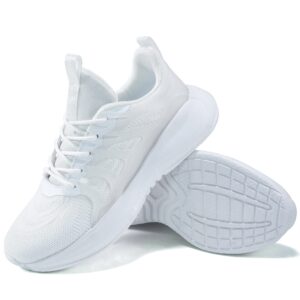 ablanczoom sneakers for women tennis shoes casual comfortable slip on sneakers women walking shoes non slip lace up women footwear white