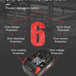 Amityke 2Packs Replacement for Milwaukee M18 Battery 6.0Ah 48-11-1860 48-11-1850 Compatible with Milwaukee M18 18V Battery Series Chargers and Tools