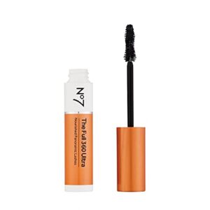 No7 The Full 360 Ultra Mascara - Black - Volumizing, Lash Lengthening Mascara with Shea Butter & Vitamin E - Curved Wand Applicator (10ml)