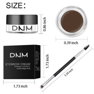 evpct 2Pcs Eyebrow Gel Pomade Soft brown Shaping Kit with Dual-ended Brush Eyebrow Cream Styling Gel Kit Long Lasting Waterproof Eyebrow Paint Powder Pencil Tinting Kit pintura de cejas, SOFT BROWN