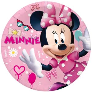 ChezMax 41pcs Minnie Mickey Mouse Party Supplies 20 Plates + 20 Napkin + 1Tablecloth Minnie Mickey Mouse Birthday Party Decorations, for Girl and Boy (41pcs)