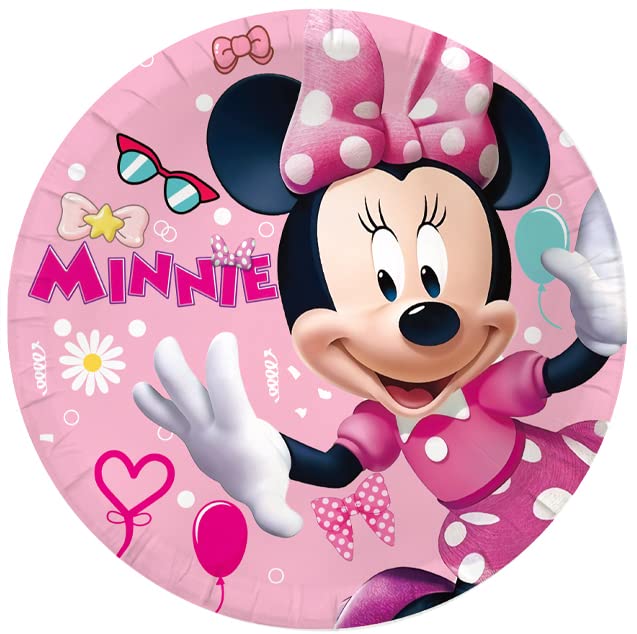 ChezMax 41pcs Minnie Mickey Mouse Party Supplies 20 Plates + 20 Napkin + 1Tablecloth Minnie Mickey Mouse Birthday Party Decorations, for Girl and Boy (41pcs)