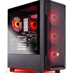 Skytech Gaming SkyTech Shadow 3.0 Gaming Computer PC Desktop - Ryzen 5 3600 6-Core 3.6GHz, RTX 3060 Ti 8GB, 1TB SSD, 16GB DDR4 3000, RGB Fans, AC WiFi, Windows 11 Home 64-bit, Black