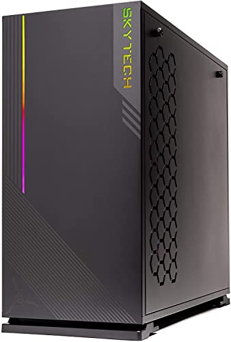 Skytech Gaming Skytech Azure Gaming PC Desktop – Intel Core i5 11400F 2.6 GHz, NVIDIA RTX 3060, 500GB NVME SSD, 16GB DDR4 RAM 3200, 650W Gold PSU, 11AC Wi-Fi, Windows 11 Home 64-bit